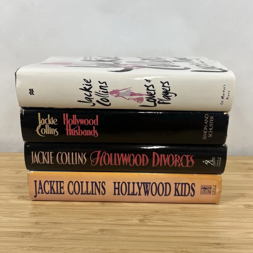 Jackie Collins Hardcover Book Lot 4 Hollywood Wives Husbands Divorces Kids